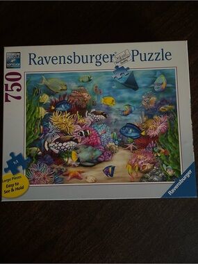Ravensburger 750-Piece Large Piece Format   Puzzle Colorful Ocean Scene